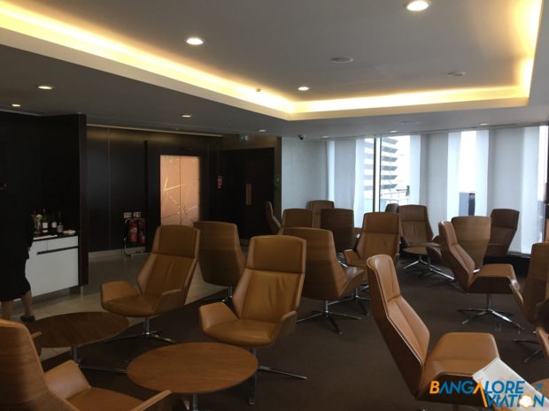 Lounge area with the buffet and recliner seats.