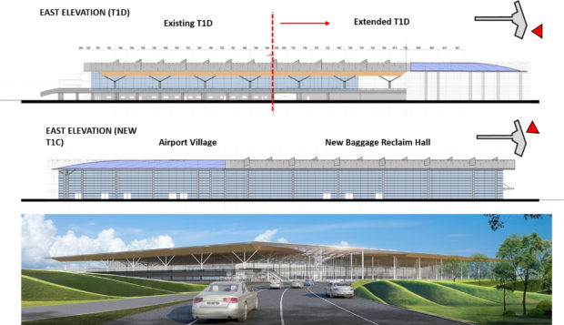 Computer generated image of the upgraded T1 at New Delhi IGI Airport