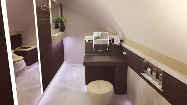 Singapore Airlines new A380 Suites lavatory