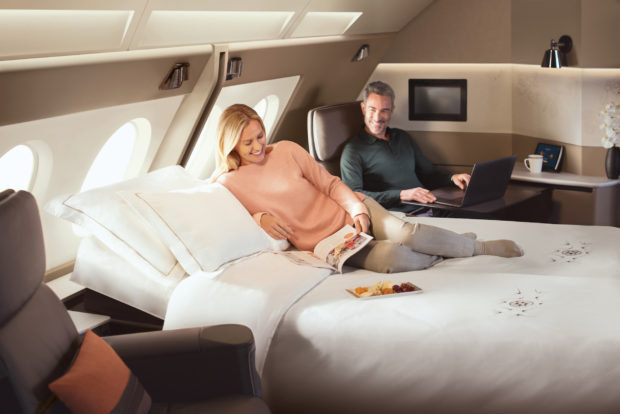 Singapore Airlines new A380 Suites double bed