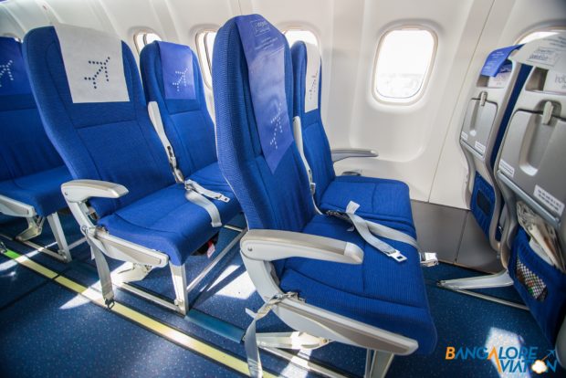 Seats on Indigo's ATR 72-600.