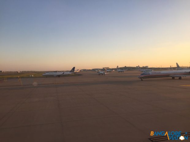 Some of the traffic waiting to depart DFW.