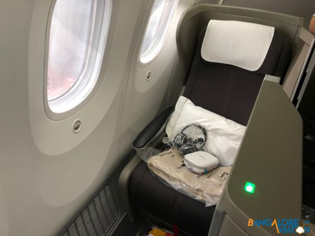 Seat 1A on British Airways 787-8.