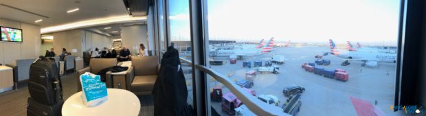 A panoramic view from the AA Flagship lounge at Chicago. (Please click on the photo for a larger view).