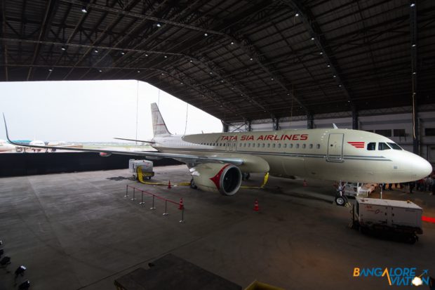 The Retro Livery Tata SIA Airlines Vistara Airbus A320neo. Observe the change in hue between this image and the previous one. Image copyright Devesh Agarwal. Used with permission.