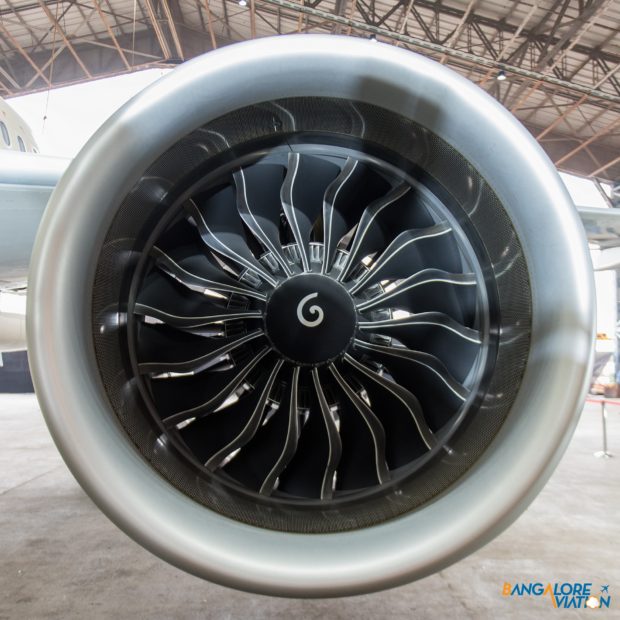 The CFM LEAP engine powering the retro livery Tata SIA Airlines Vistara Airbus A320neo. Image copyright Devesh Agarwal. Used with permission.