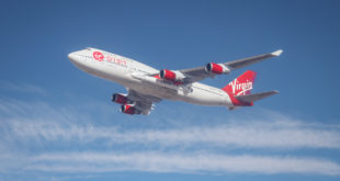 The LauncherOne pod mounted to VirginOrbit's Cosmic Girl.