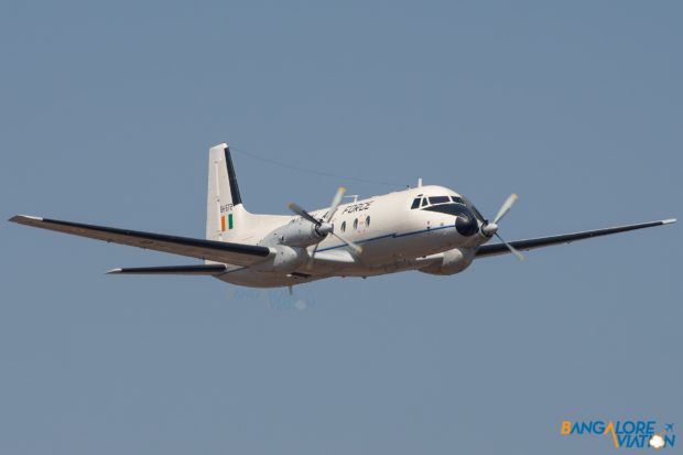 An Indian Air Force HAL HS748 at Aero India 2019.