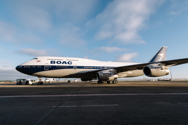 British Airways BOAC retro-livery Boeing 747.
