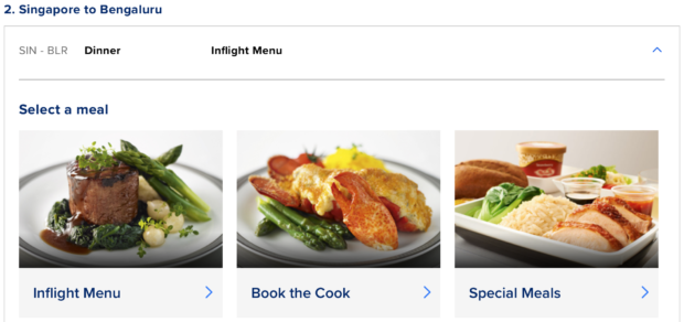 Book the Cook on Singapore Airlines website.