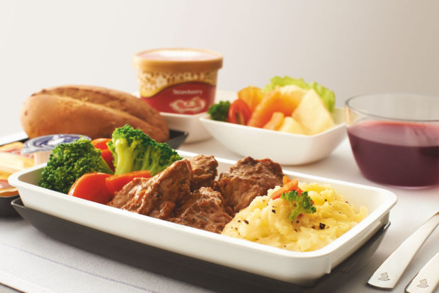 Singapore Airlines Premium Economy Class meal
